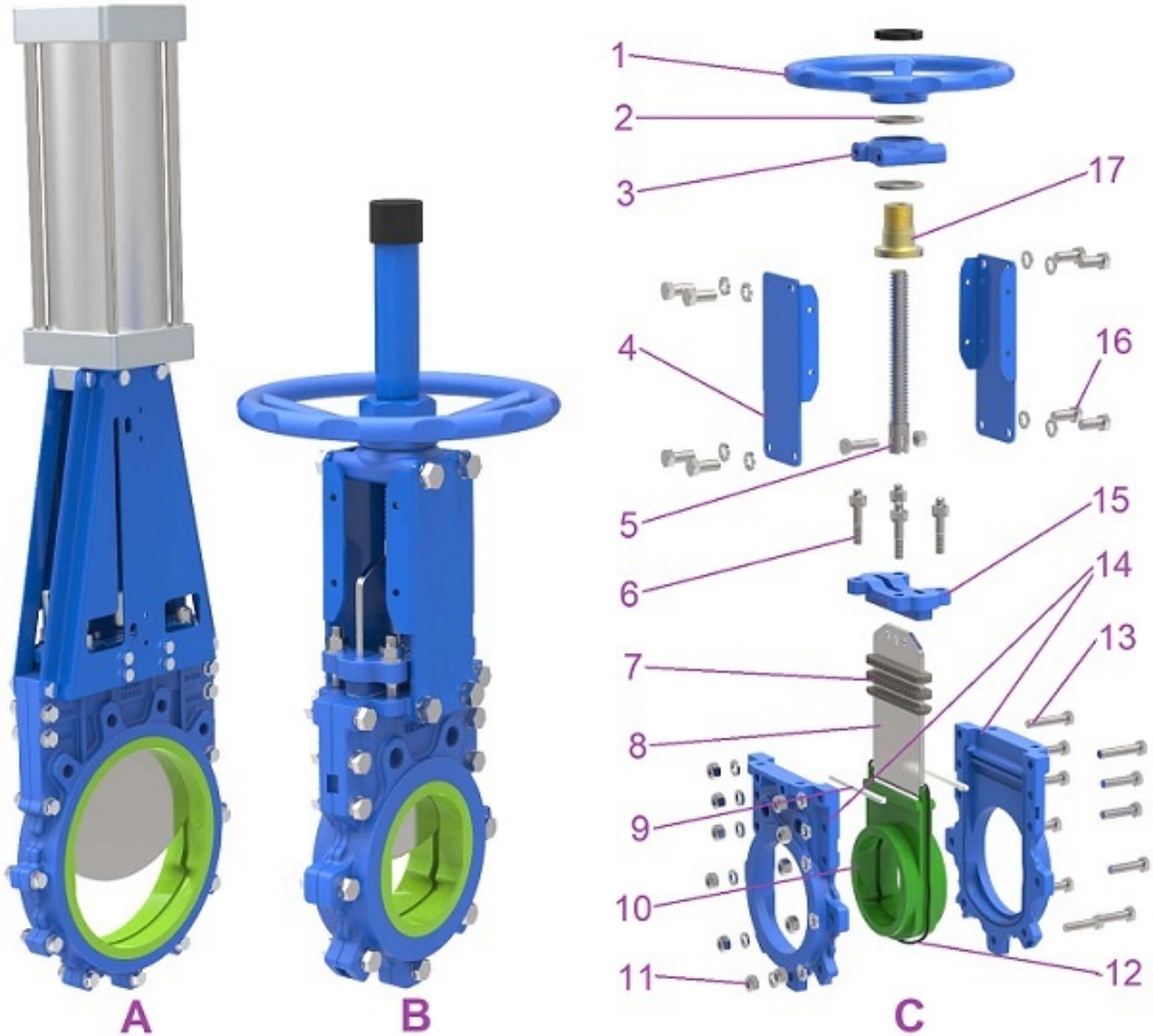 Industrial valve assembly diagram